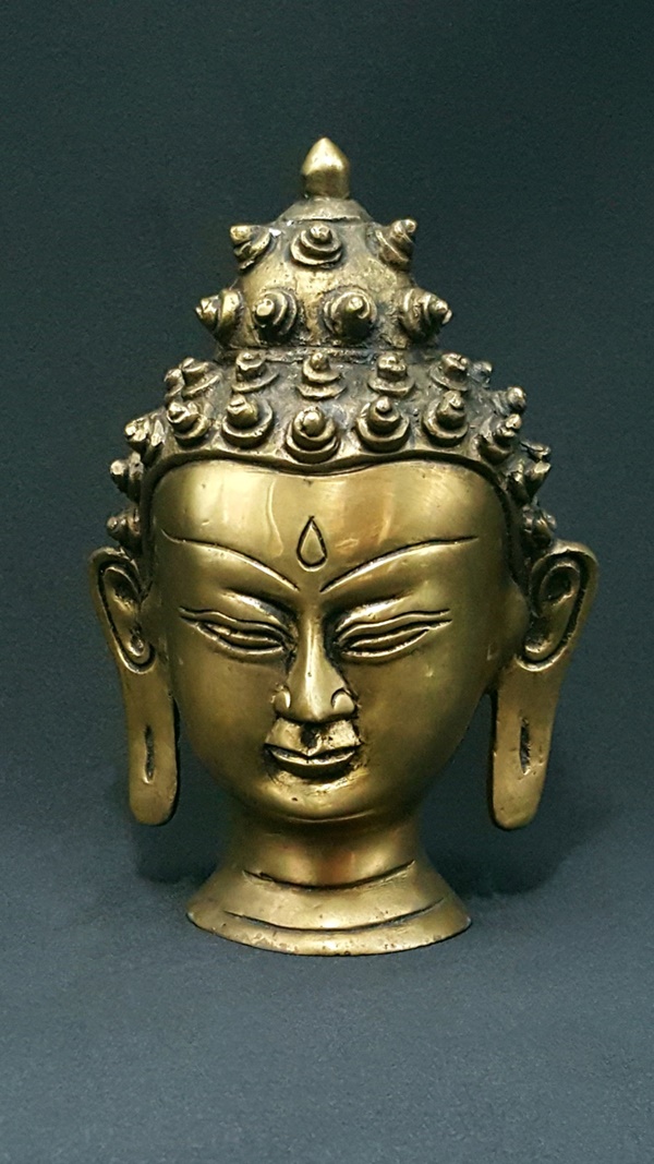 Bouddha tête boucle Gupta 