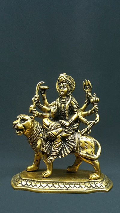 Statue Durga India Lion