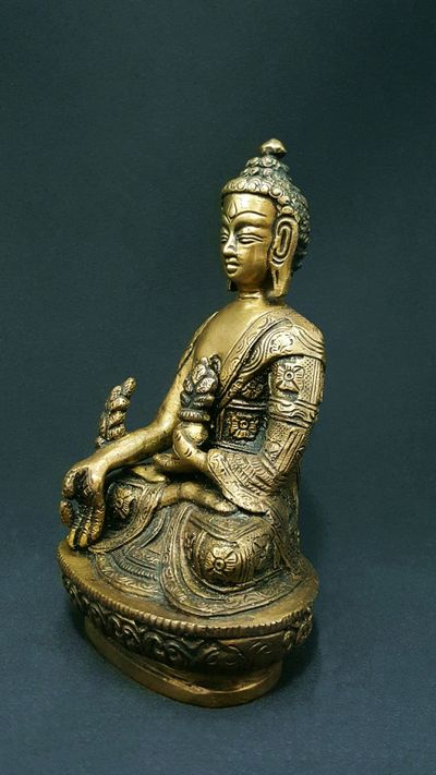 Statue Bouddha Médecine lotus
