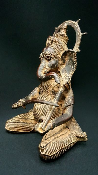 Statue Bastar Ganesha Musicien