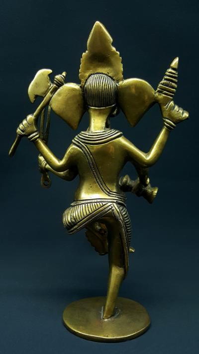 Statue Ganesh dansant Nritya Ganapati, style tribal