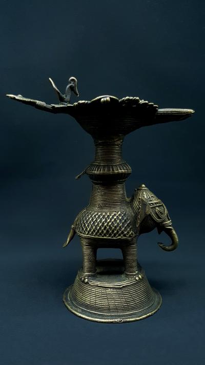 Statue Elephant Deepak - vintage