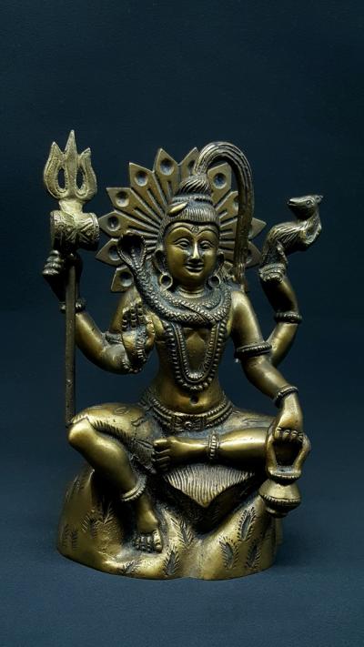 Statuette Shiva Yogi assis avec antilope