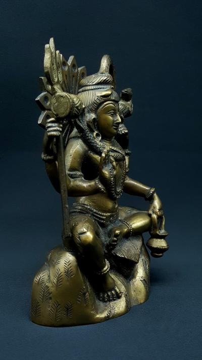 Statuette Shiva Yogi assis avec antilope