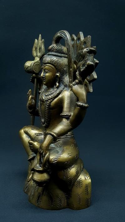 Statuette Shiva Yogi assis avec antilope